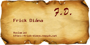 Frick Diána névjegykártya