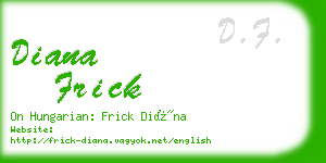 diana frick business card